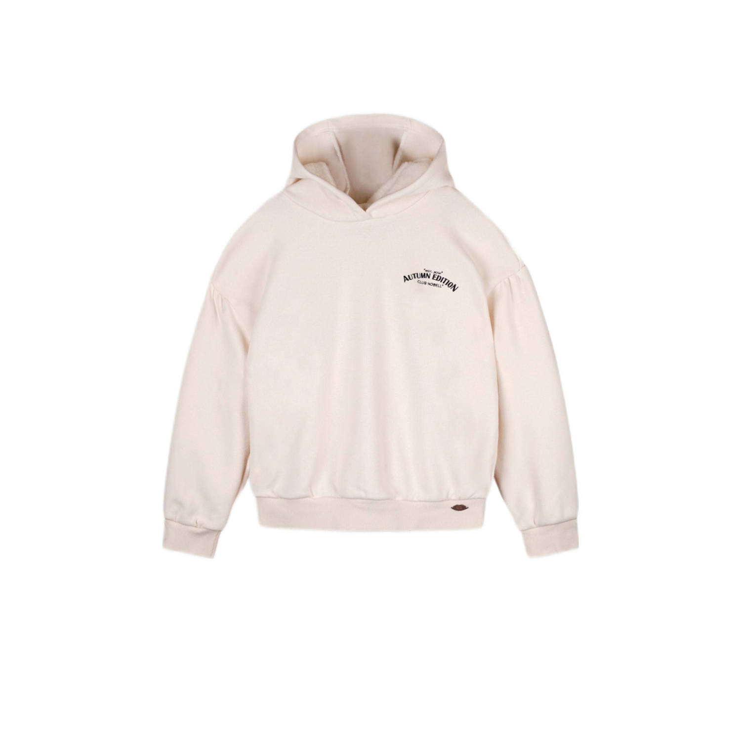 NoBell hoodie Kumy met backprint ivoor