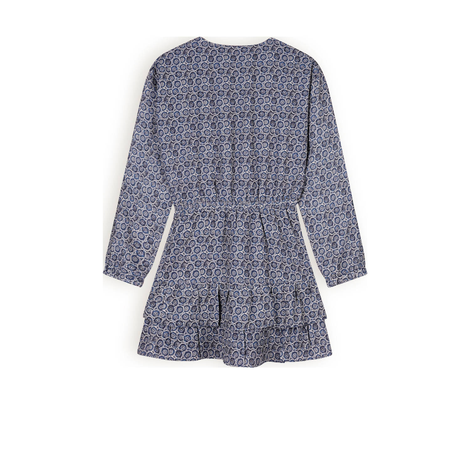 NoBell jurk Mayal met all over print blauw