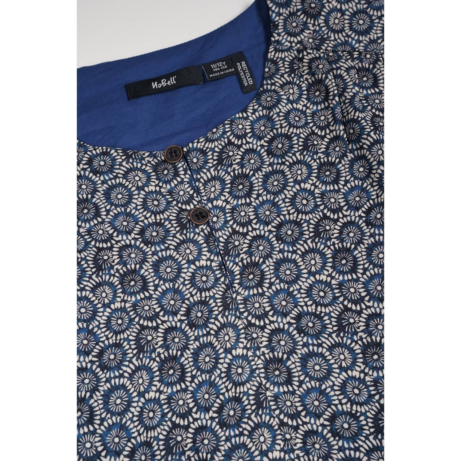 NoBell jurk Mayal met all over print blauw