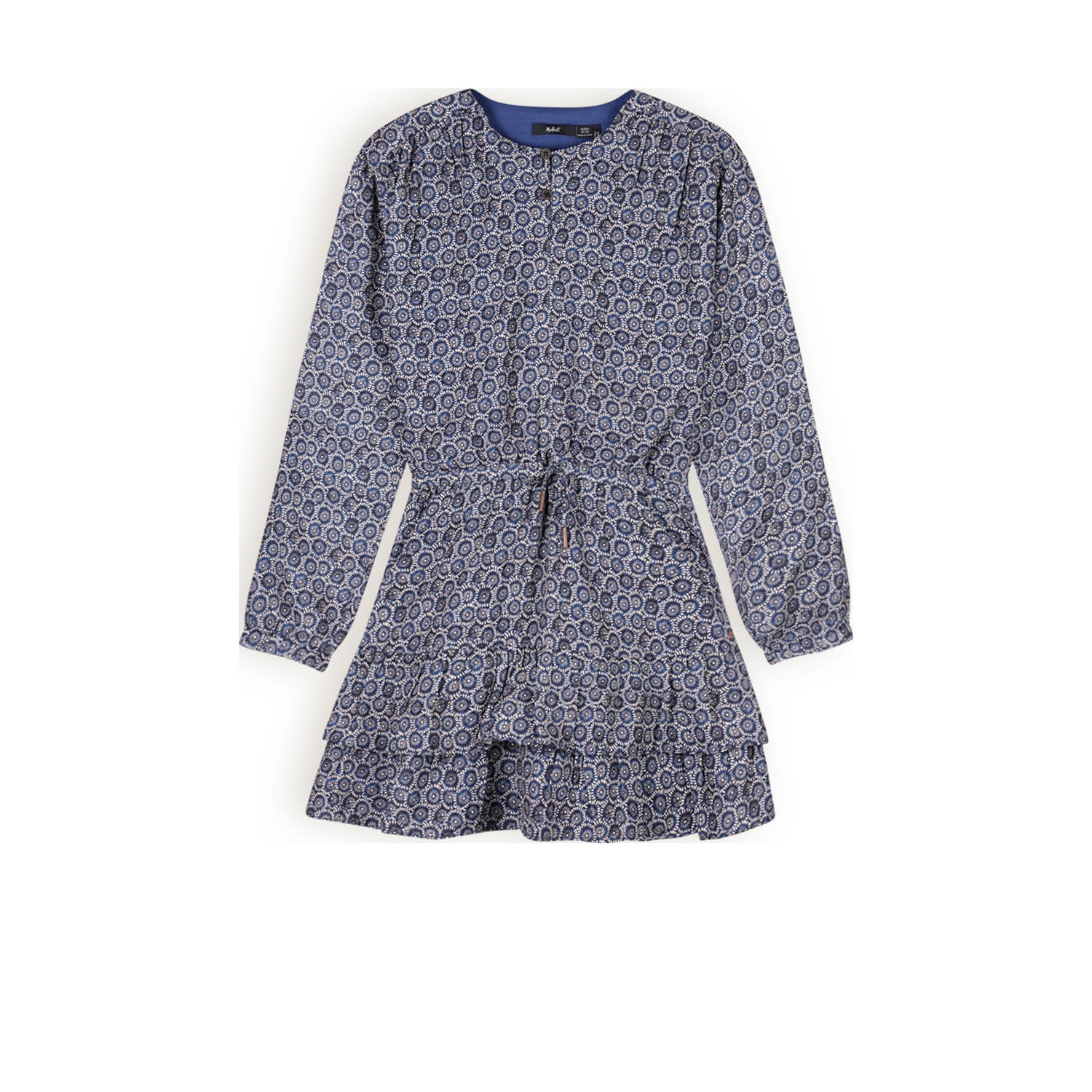 NoBell jurk Mayal met all over print blauw