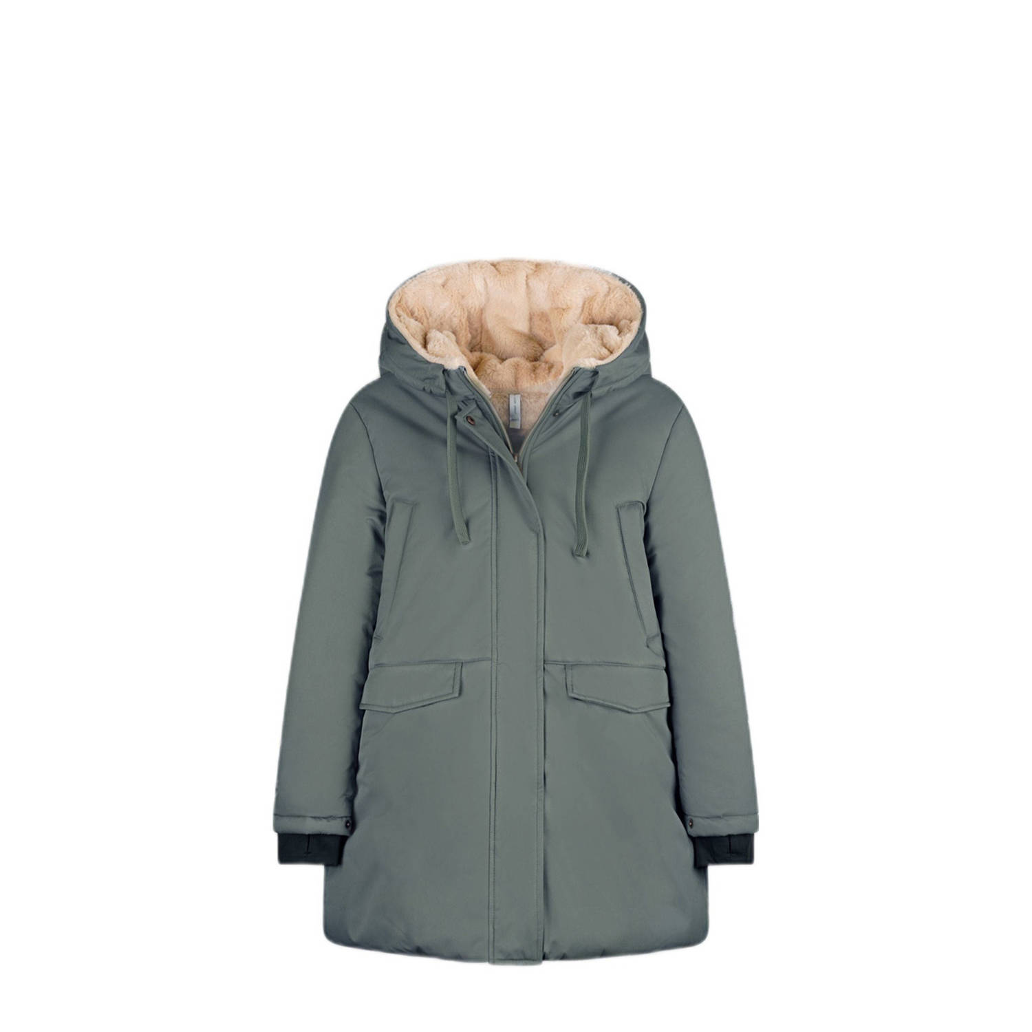 NoBell winter parka Belvine olijfgroen