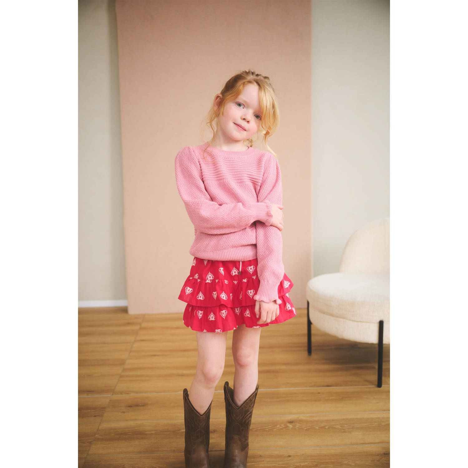 NONO gebreide trui roze