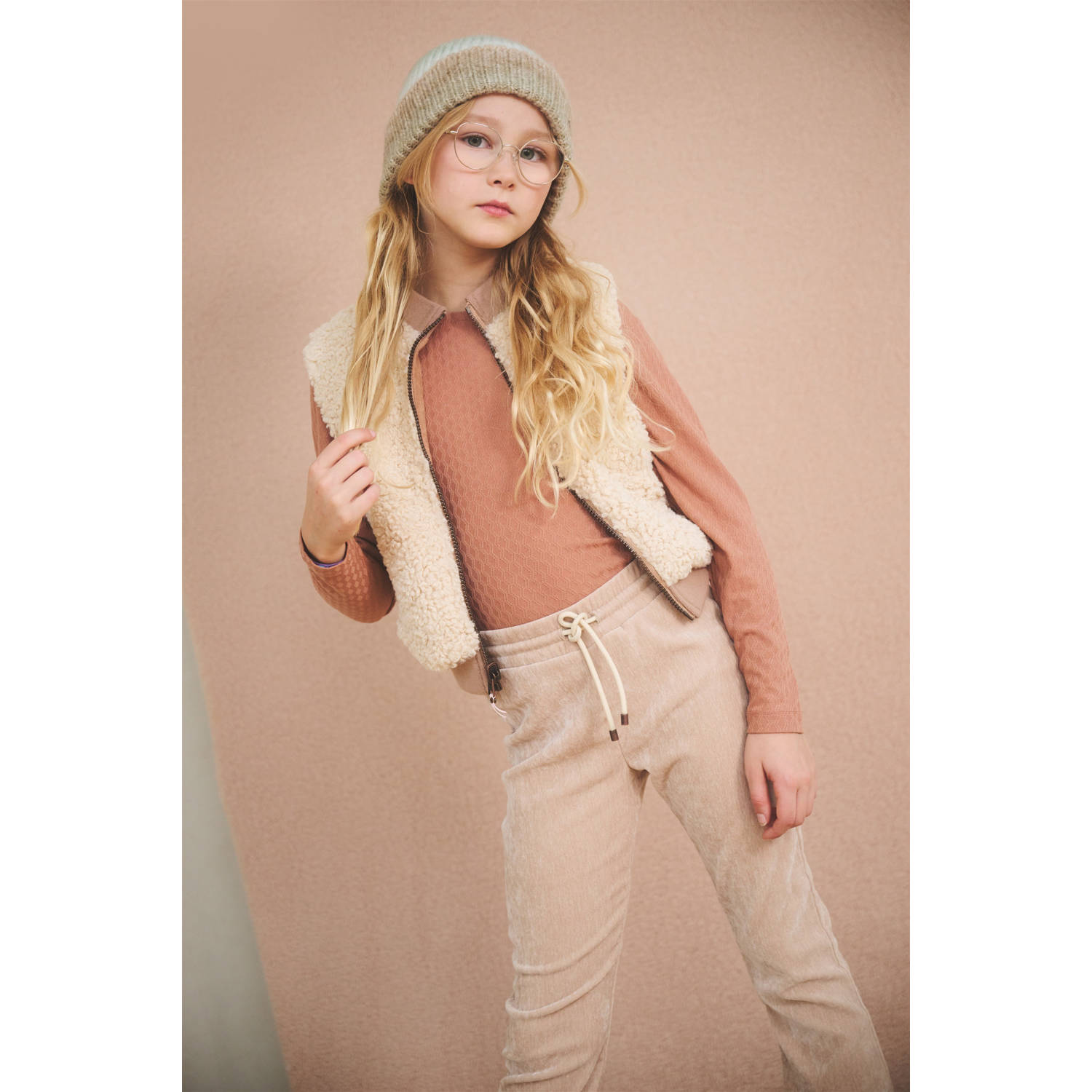 NONO flared broek Sady ivoor