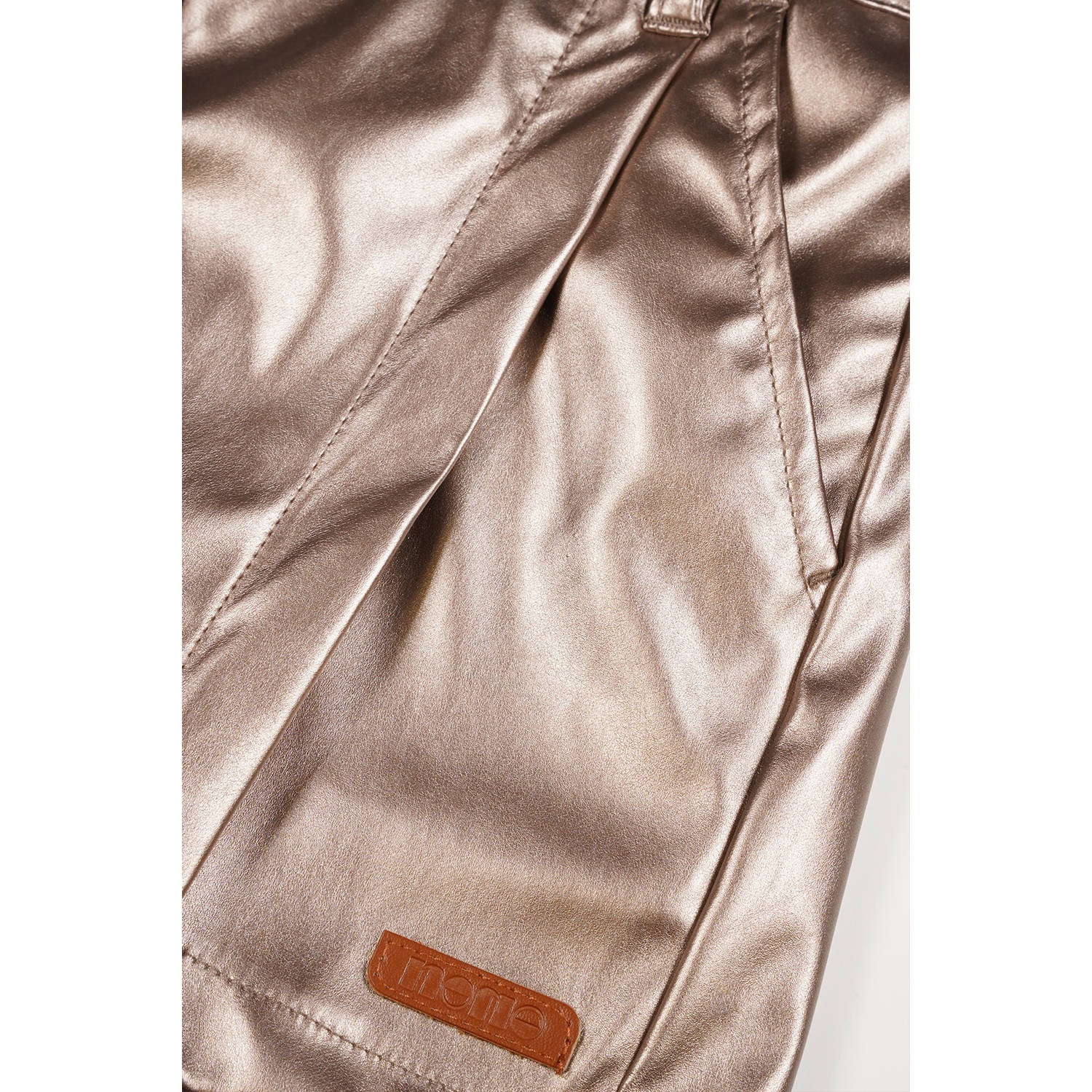 NONO imitatieleer; skort bruin