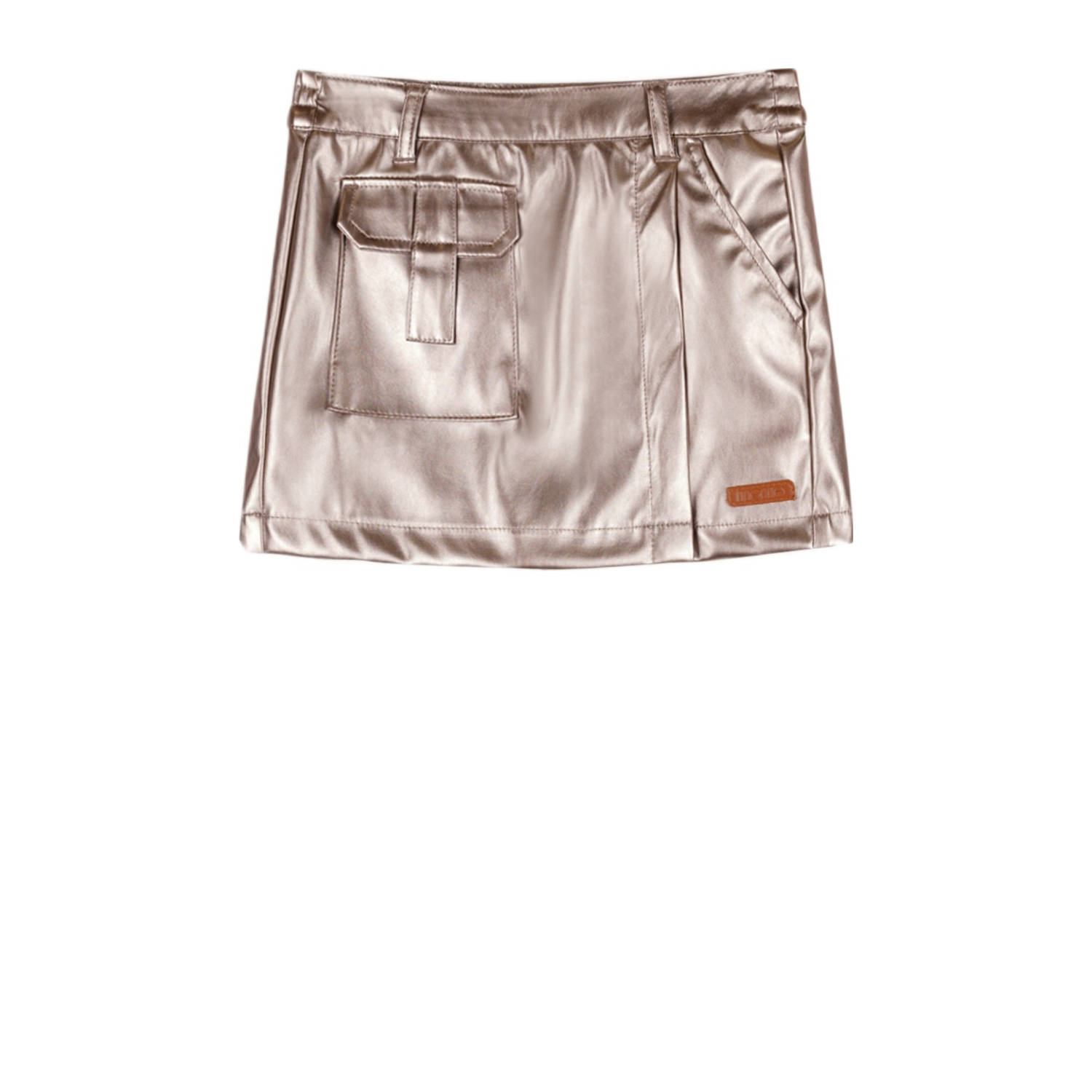 NONO imitatieleer; skort bruin