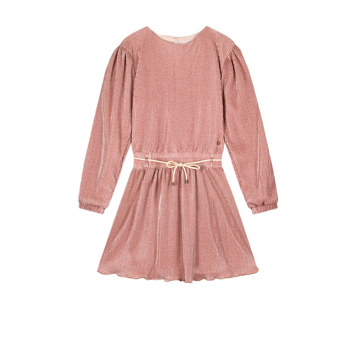 NONO Meisjes Jurken Miron Aop Plissee Dress Taupe