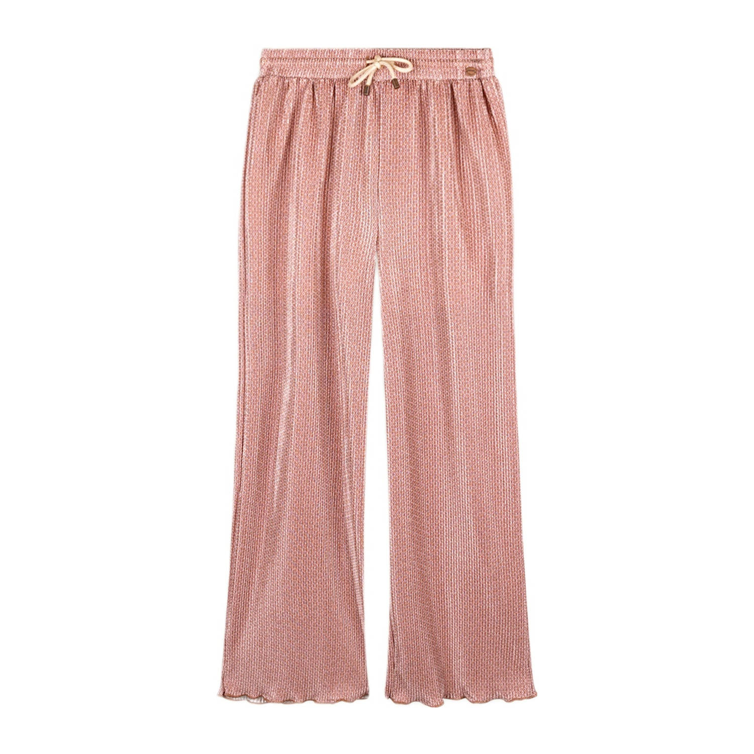 NONO Meisjes Broeken Sun Aop Plissee Palazzo Taupe