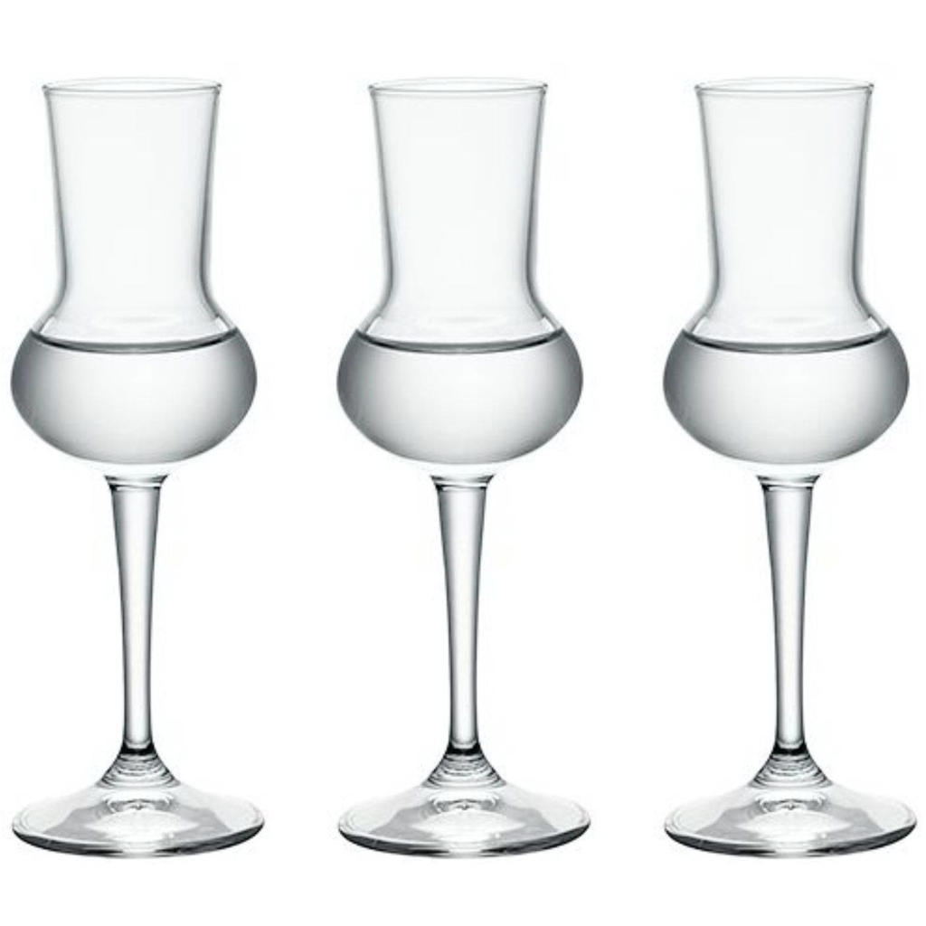 Bormioli Rocco Grappaglazen Restaurant - 80 ml - 3 stuks