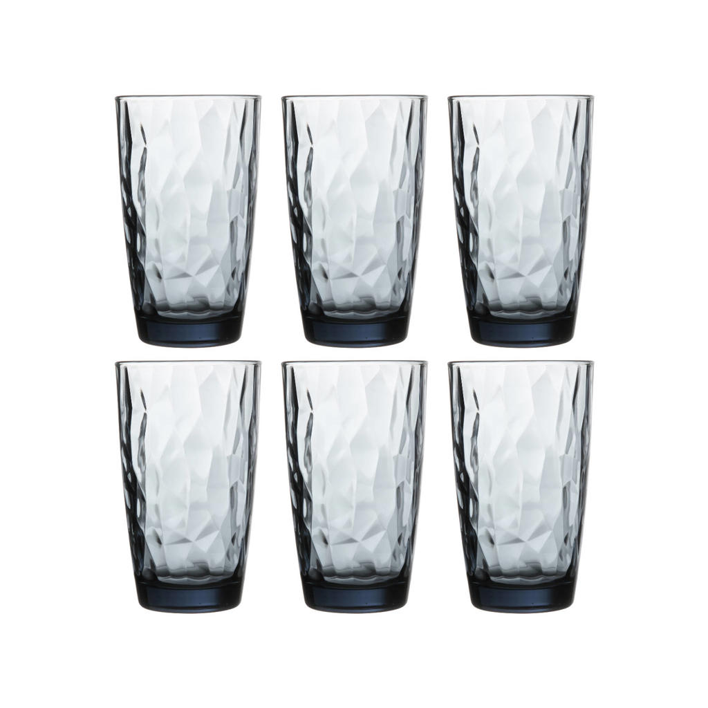 Bormioli Rocco Longdrinkglazen Diamond - Blauw - 470 ml - 6 stuks