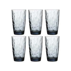 Longdrinkglazen Diamond - Blauw - 470 ml - 6 stuks