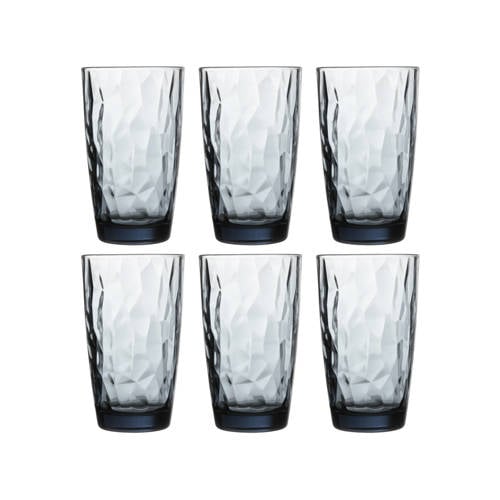 Bormioli Rocco Longdrinkglazen Diamond - Blauw - 470 ml - 6 stuks afbeelding