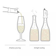 thumbnail: Vacu Vin Champagne Stopper en Schenker - Zwart