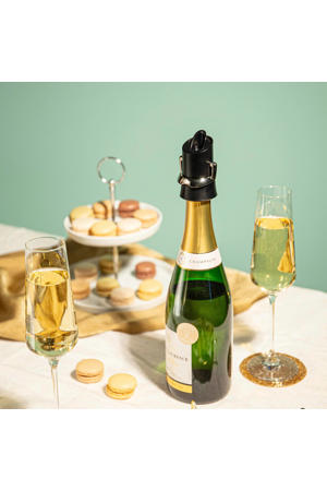 Champagne Stopper en Schenker - Zwart