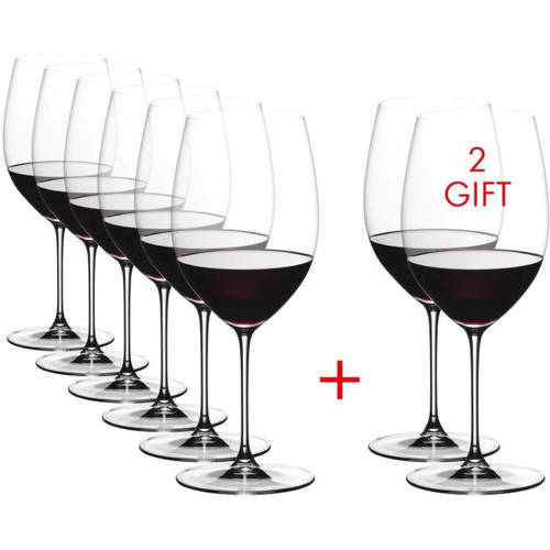 Riedel Rode Wijnglazen Veritas - Cabernet / Merlot - Pay 6 Get 8 afbeelding