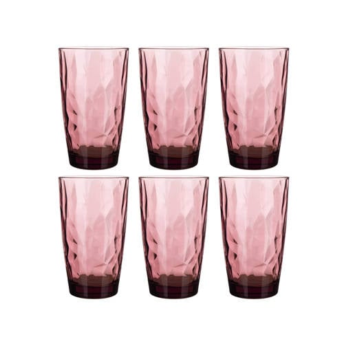 Bormioli Rocco Longdrinkglazen Diamond - Paars - 470 ml - 6 stuks afbeelding