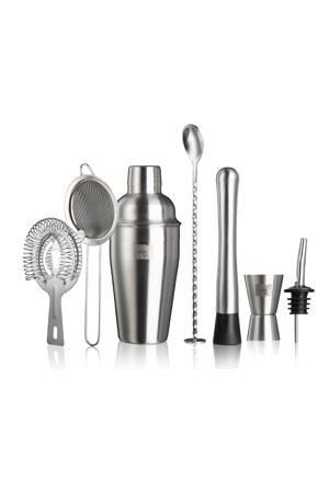 Cocktail Set Plus - Zilver - 7 stuks