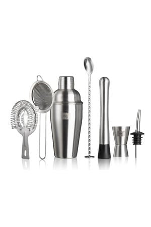 Cocktail Set Plus - Zilver - 7 stuks