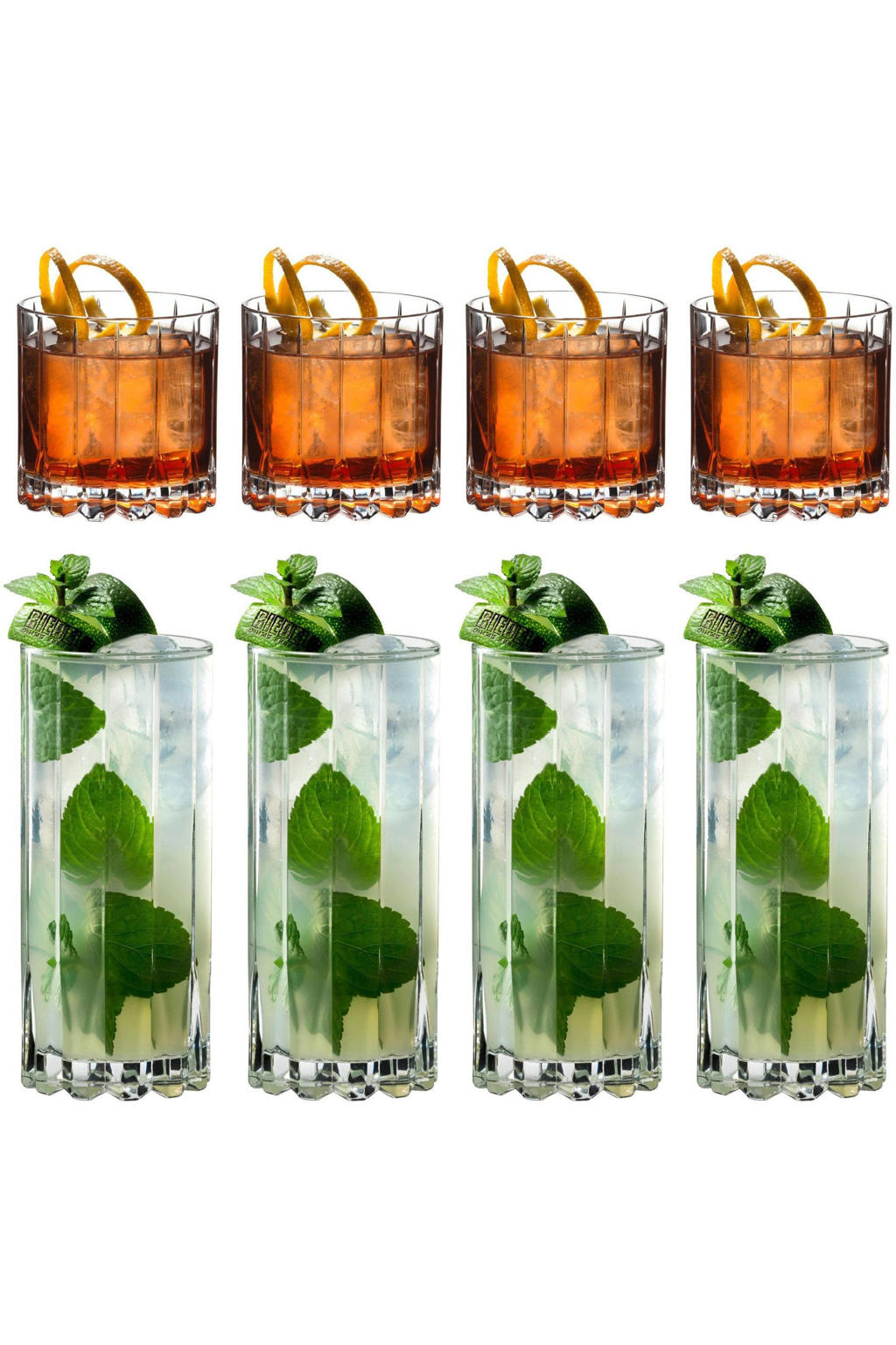 Riedel Glazenset Cocktail & Whiskey Rocks & Highballs - 8 stuks