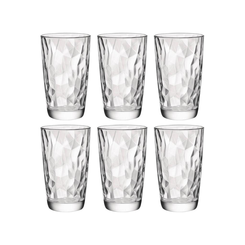 Bormioli Rocco Longdrinkglazen Diamond - Transparant - 470 ml - 6 stuks