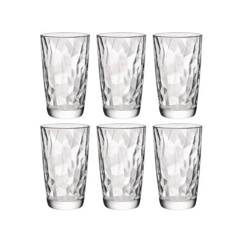 Bormioli Rocco Longdrinkglazen Diamond - Transparant - 470 ml - 6 stuks afbeelding