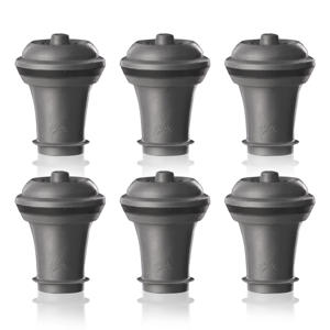 Wijnstopper Vacuum Wine Stopper - Grijs - 6 stuks