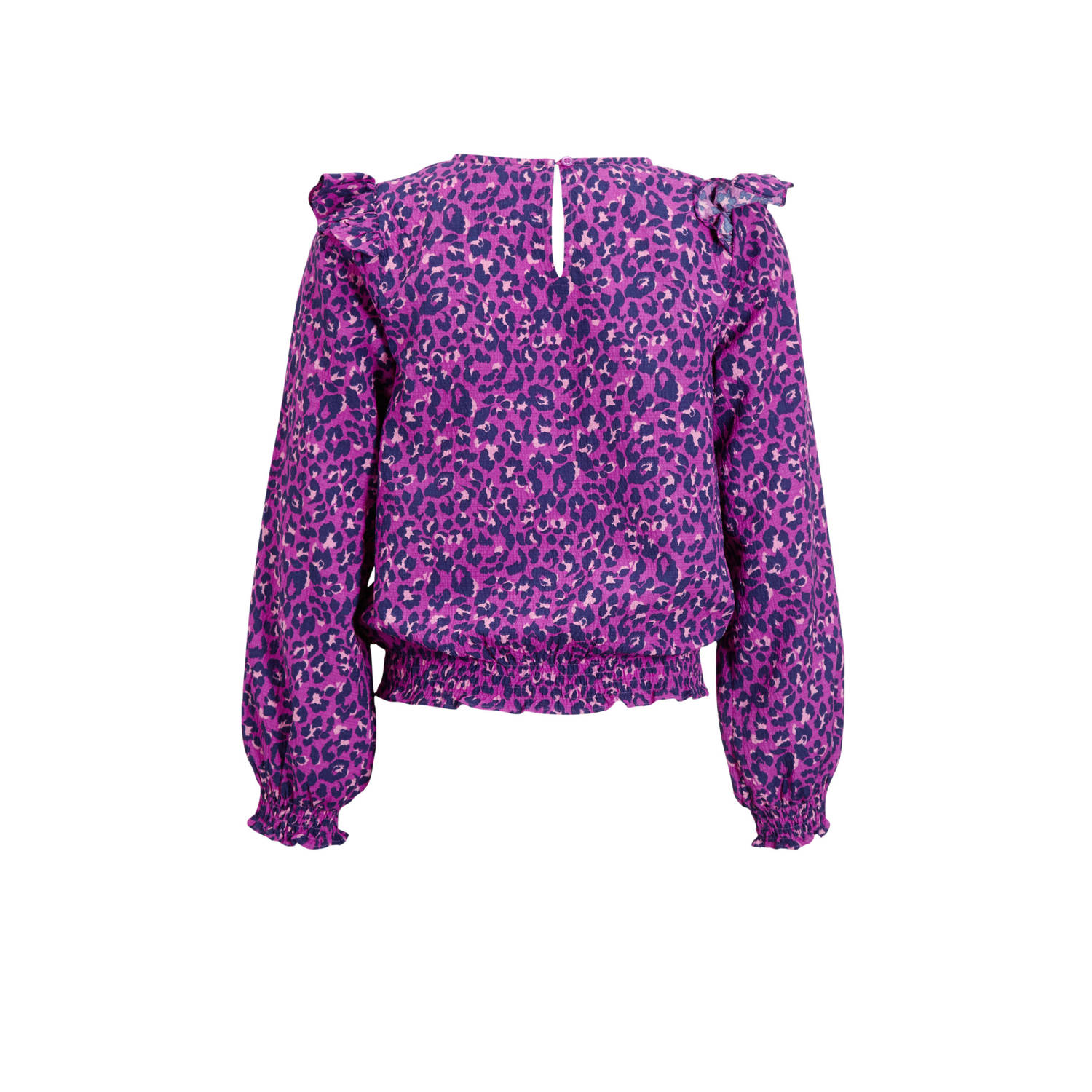 Orange Stars Blouse Robin panterprint fuchsia