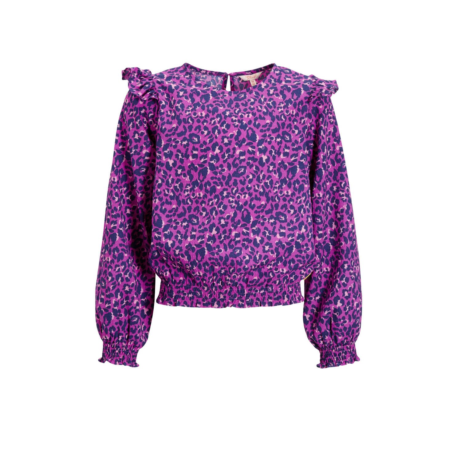 Orange Stars Blouse Robin panterprint fuchsia