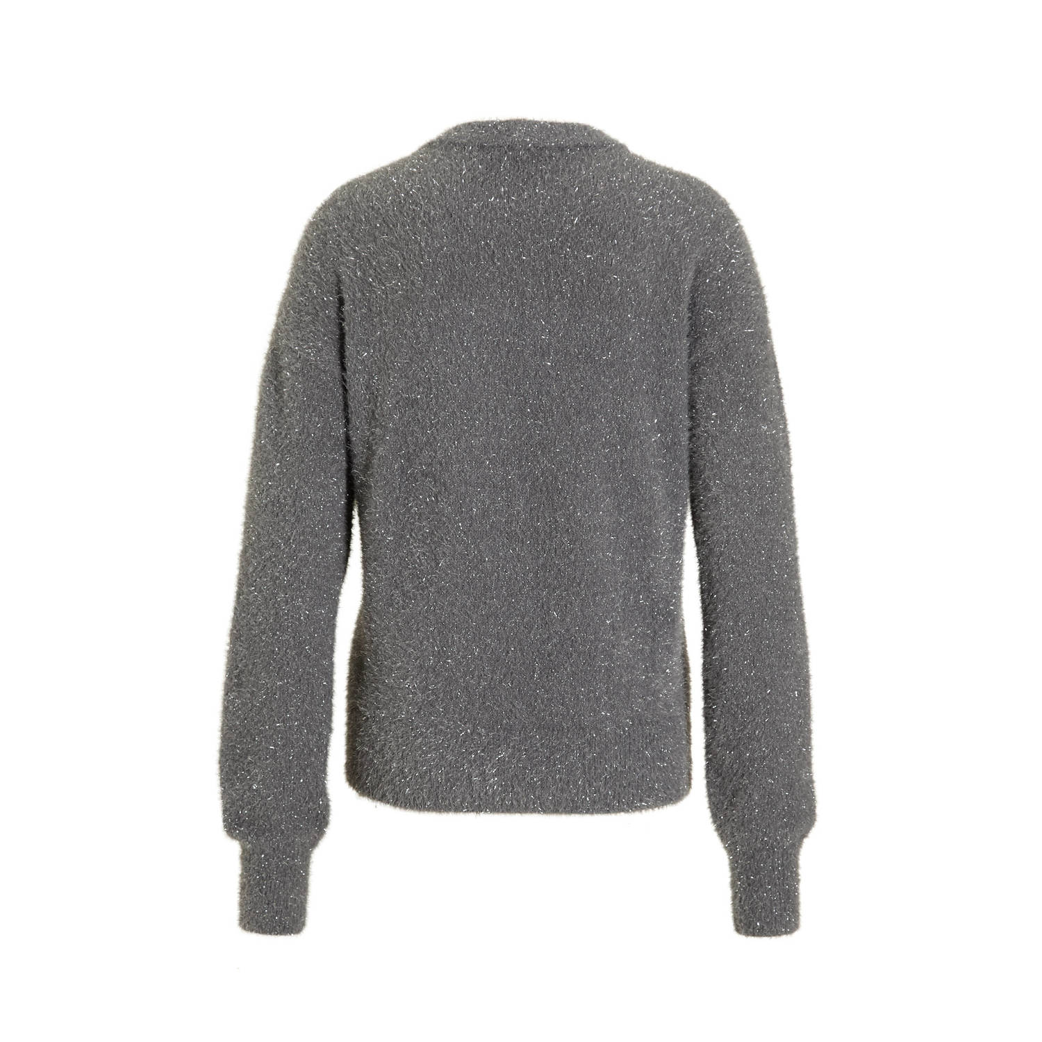 anytime trui met lurex grijs zilver