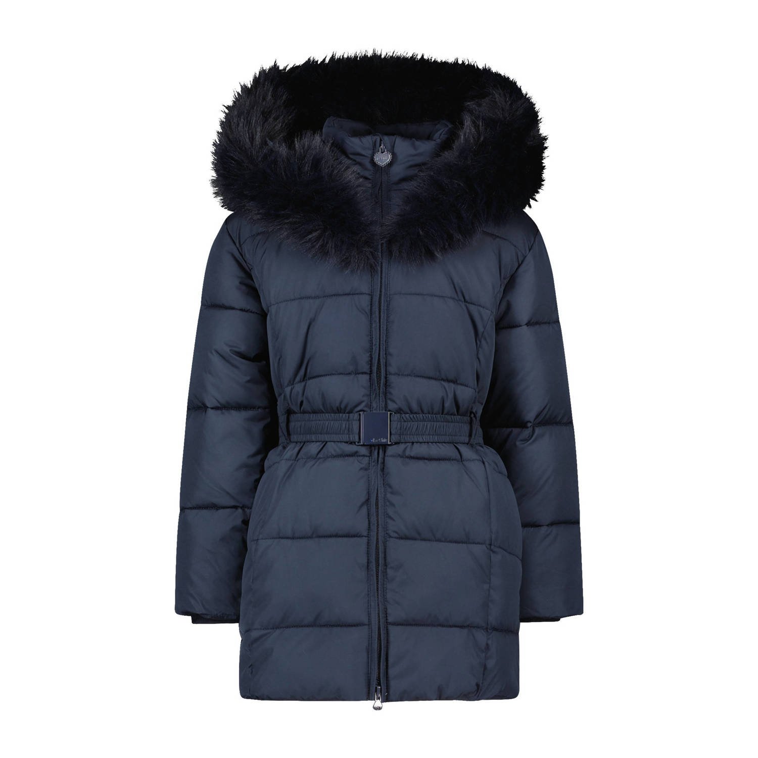 Le Chic gewatteerde winterjas BODETTE donkerblauw Meisjes Polyester Capuchon 110