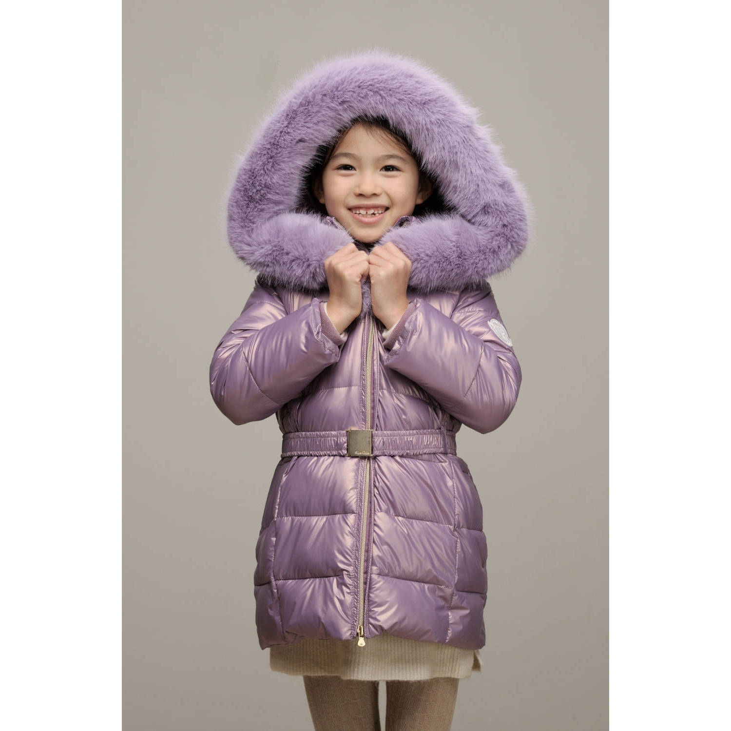 Le Chic gewatteerde winterjas BODETTE metallic lila