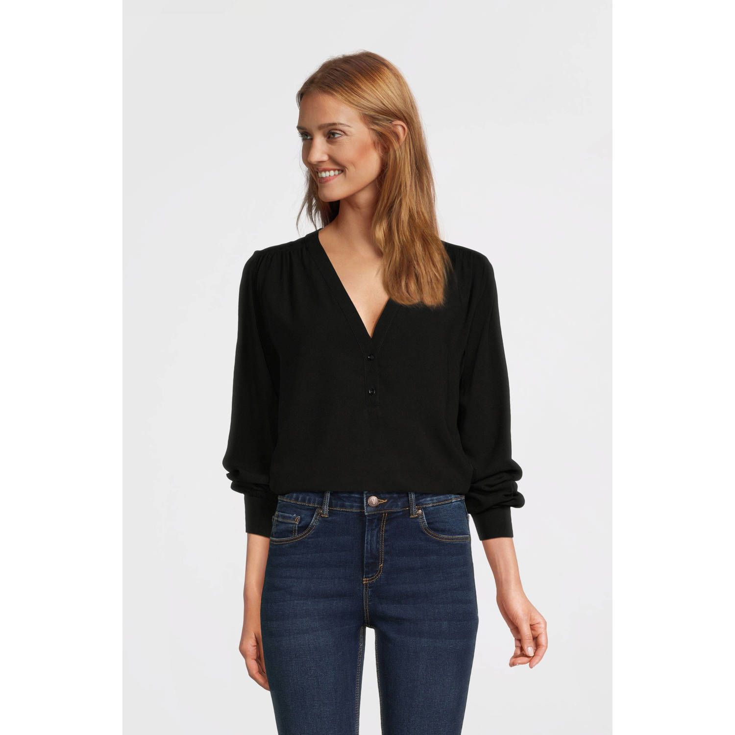 Imagine longsleeve blouse zwart