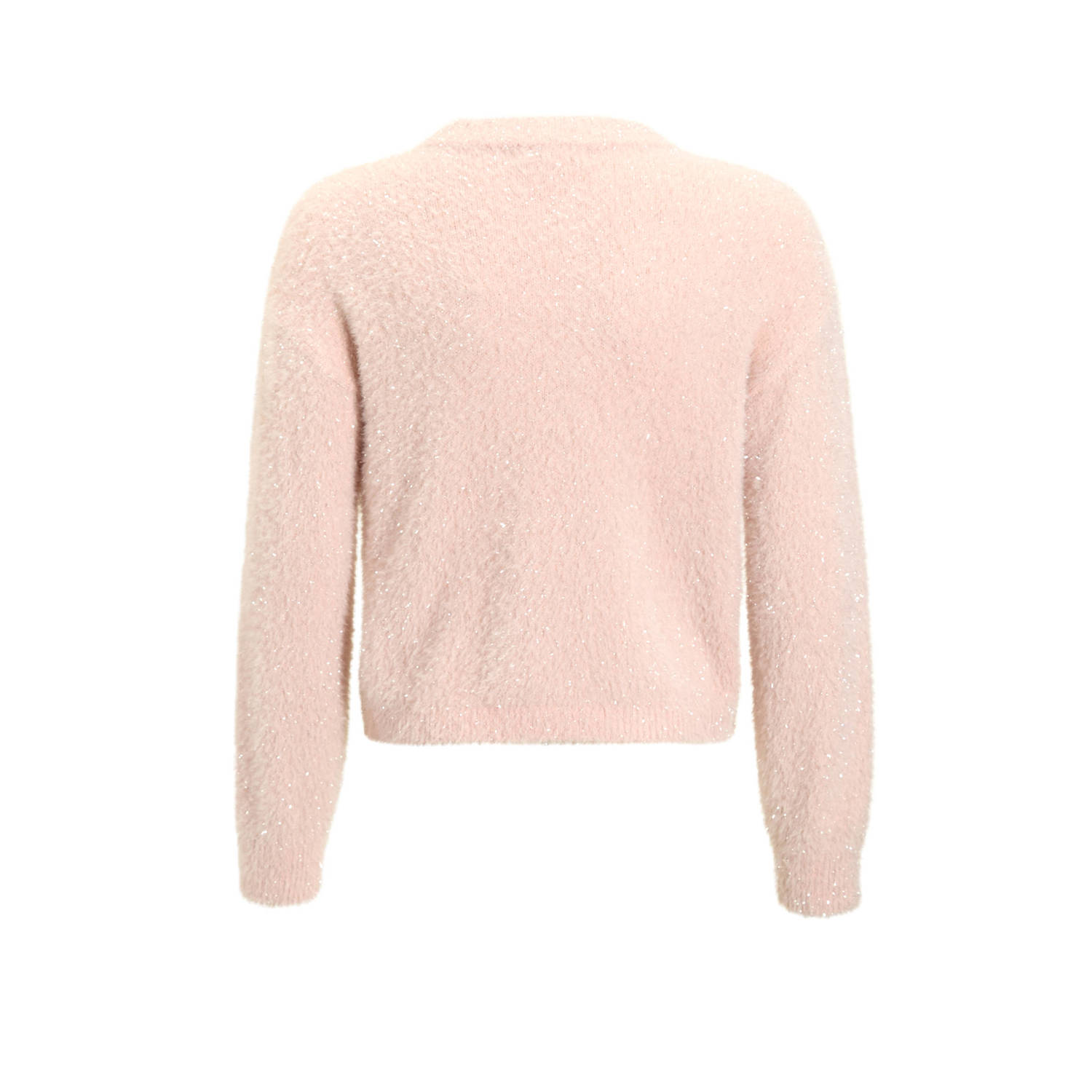 Coolcat gebreide trui Fleur roze zilver