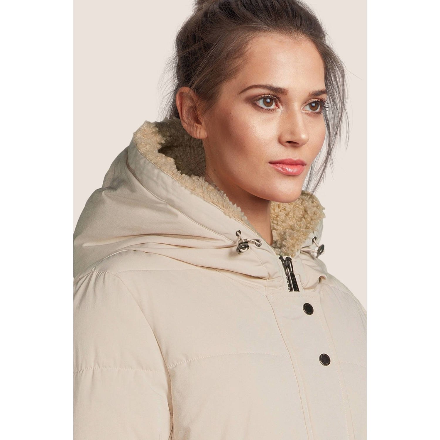 Moscow Gewatteerde Winterjas Beige Dames