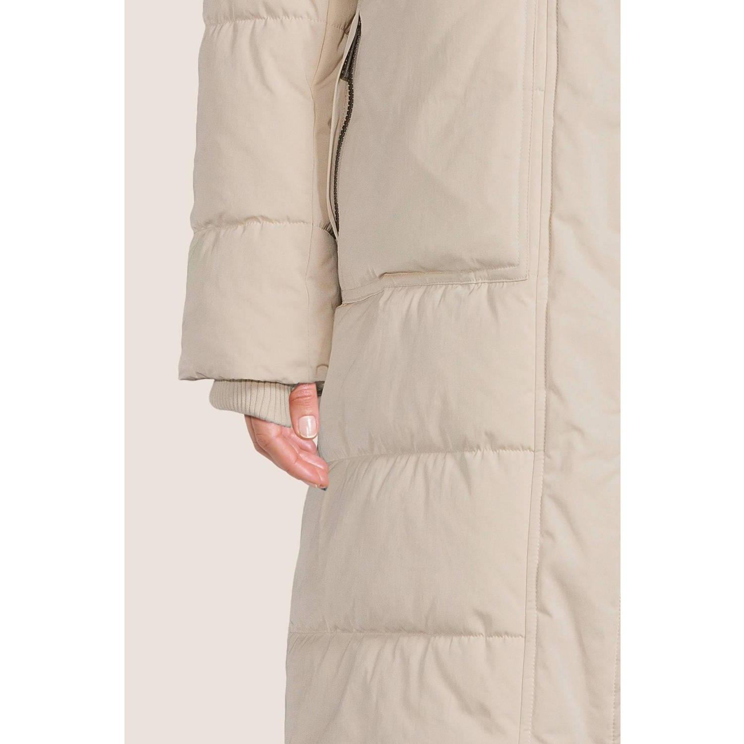 Moscow gewatteerde winterjas beige