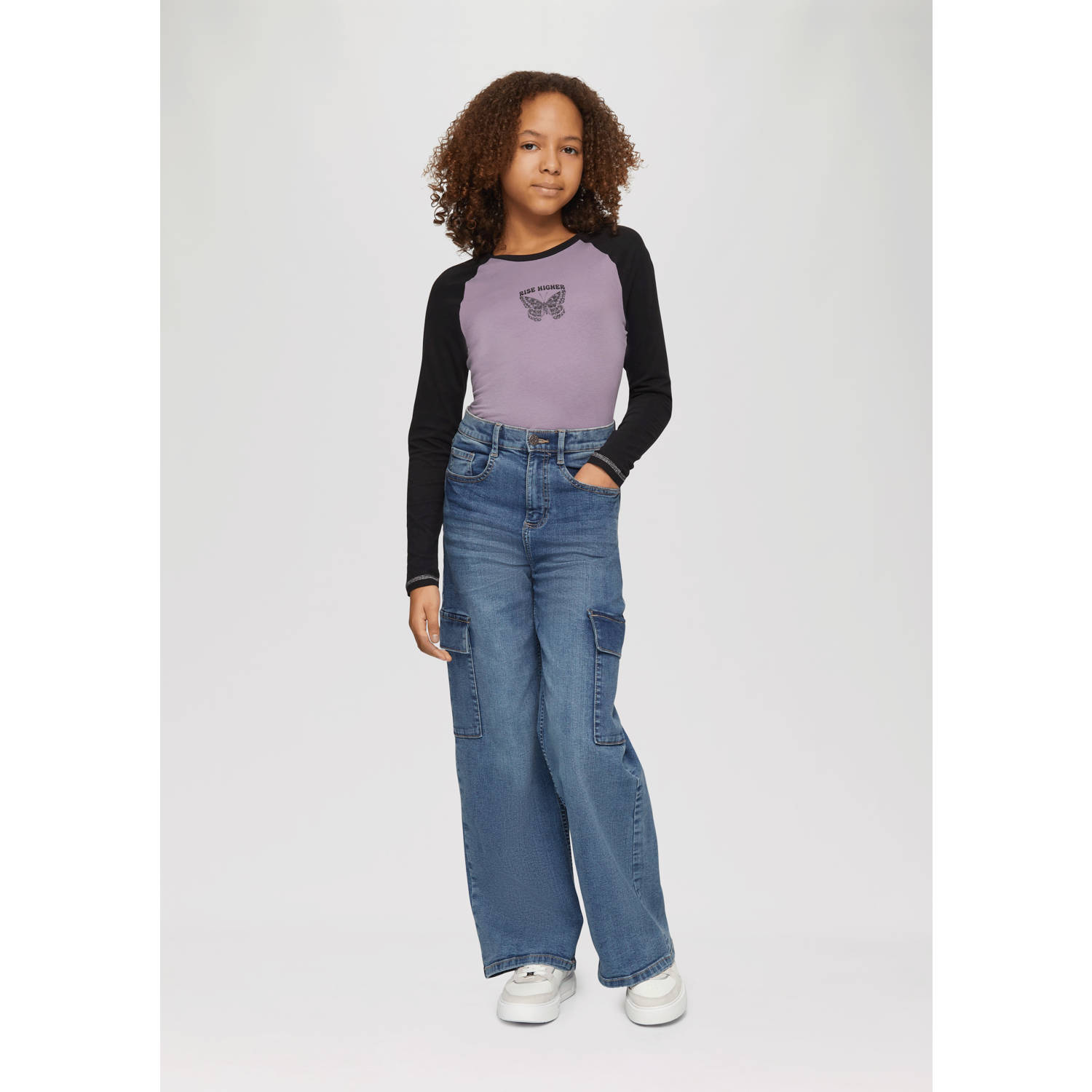 s.Oliver wide leg jeans medium blue denim
