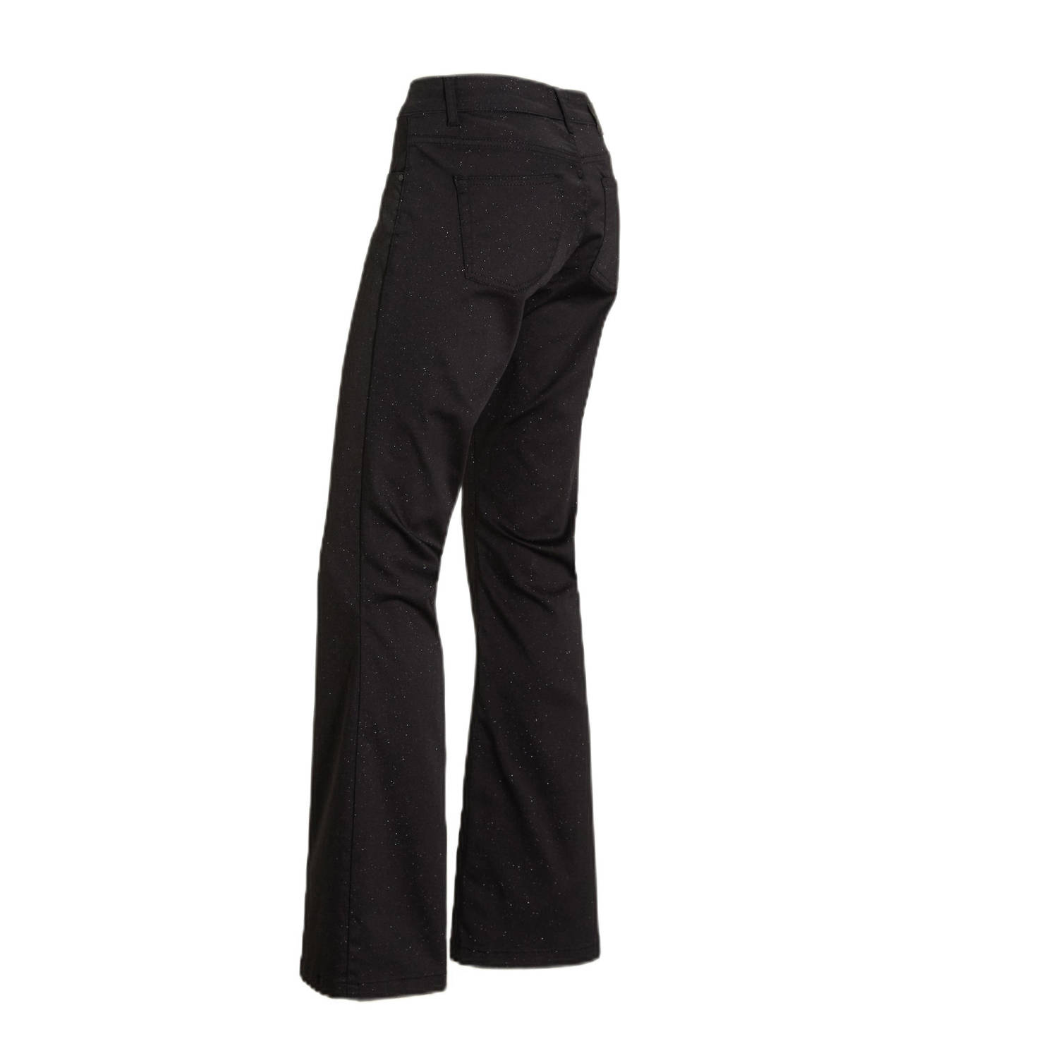 Para Mi high waist flared broek zwart met lurex