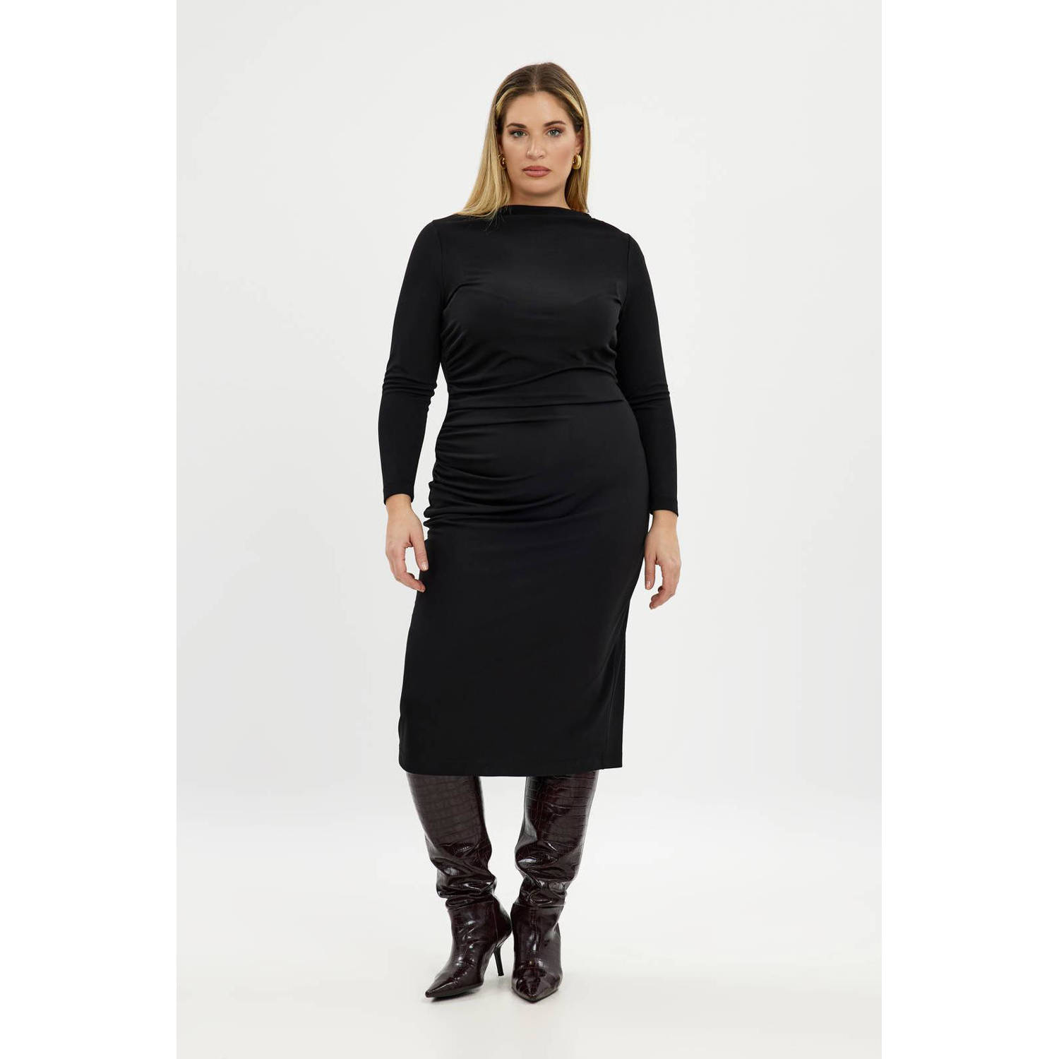 Mat Fashion bodycon jurk zwart