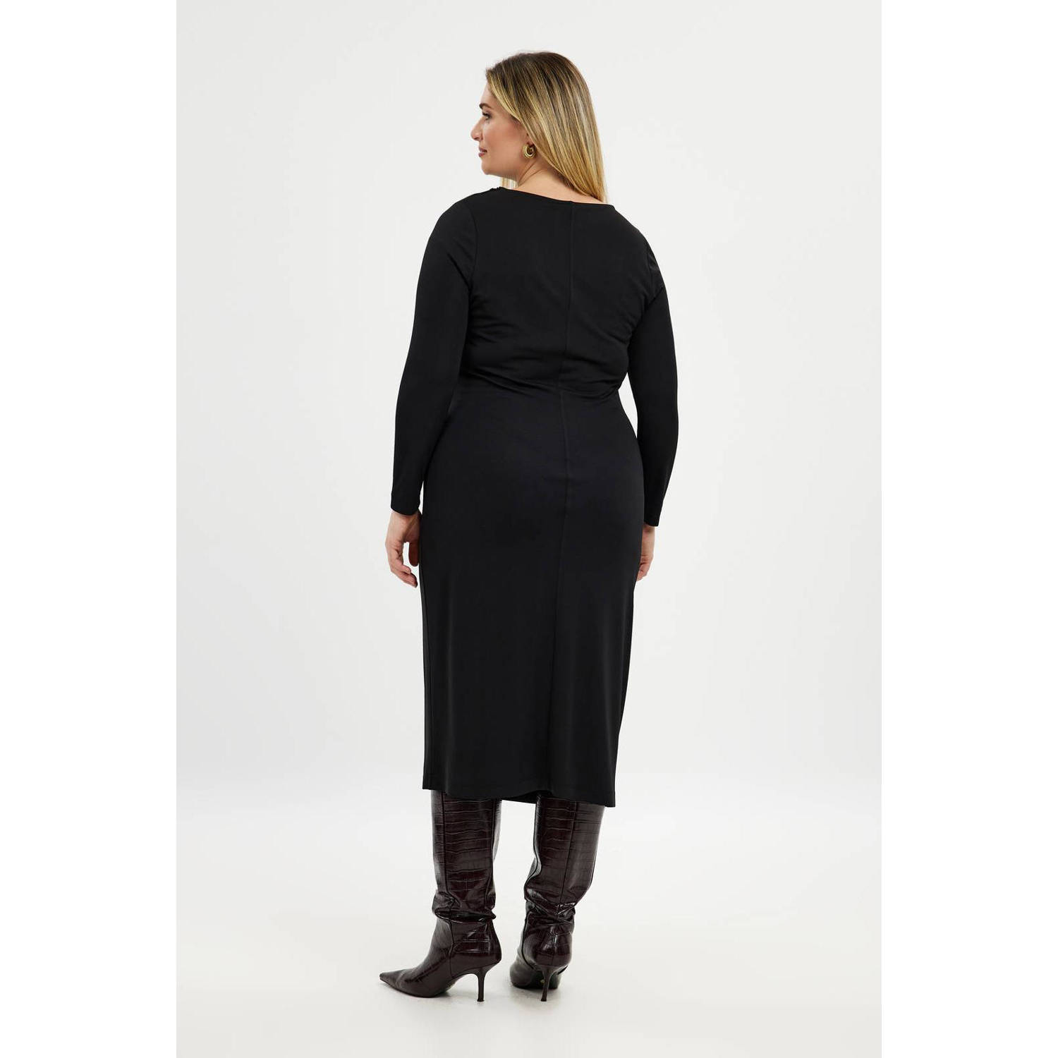 Mat Fashion bodycon jurk zwart