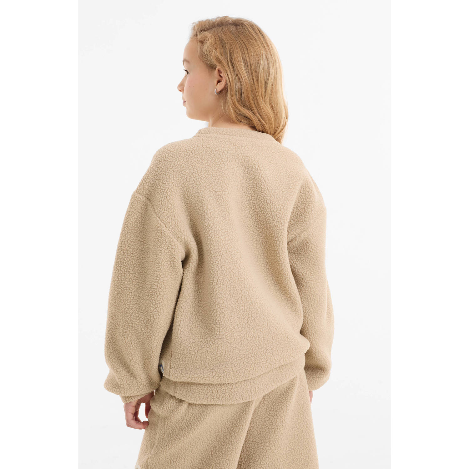 anytime teddy fleece trui beige