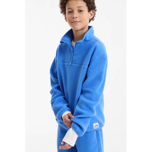 anytime teddy fleece schipperstrui blauw afbeelding