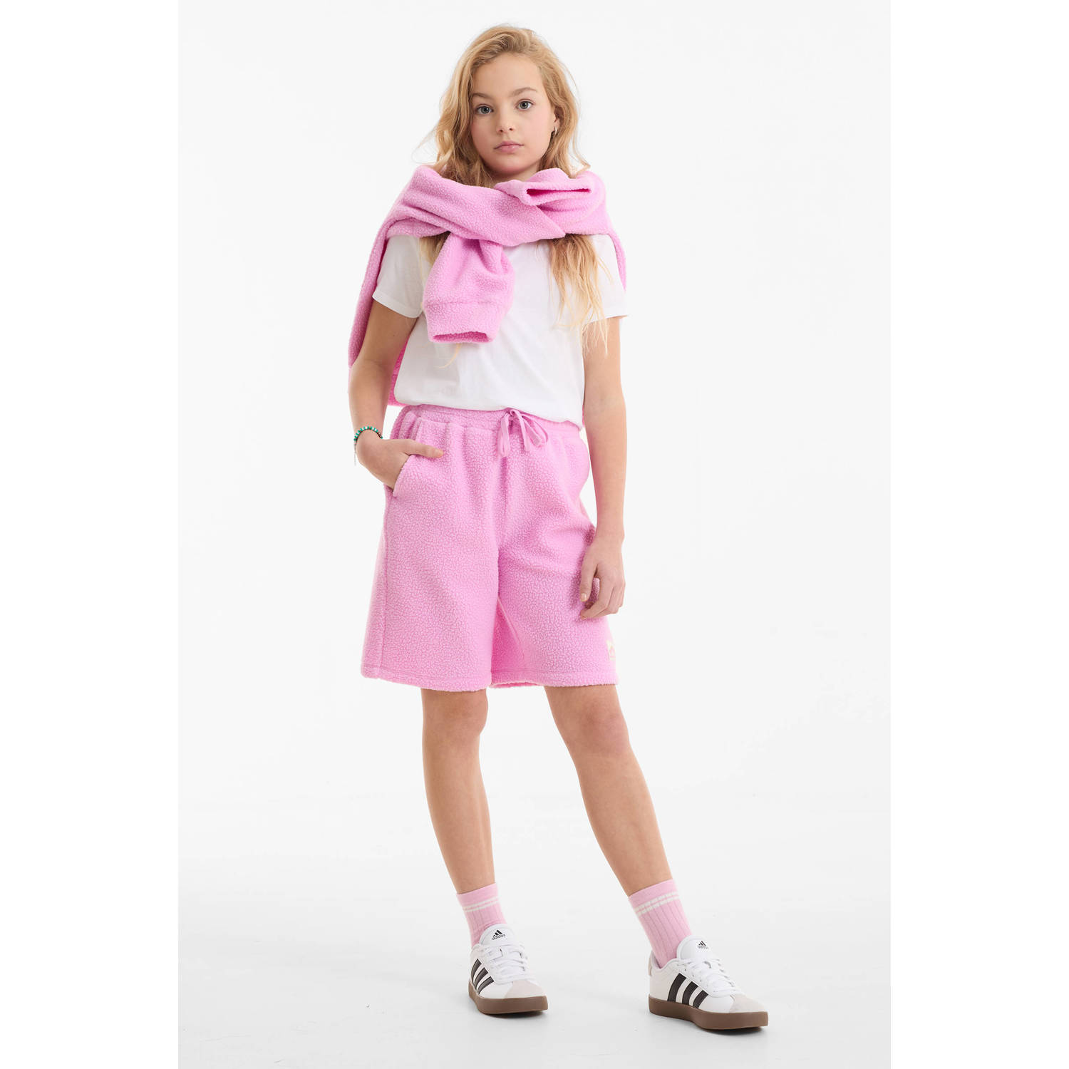 Anytime teddy fleece short roze