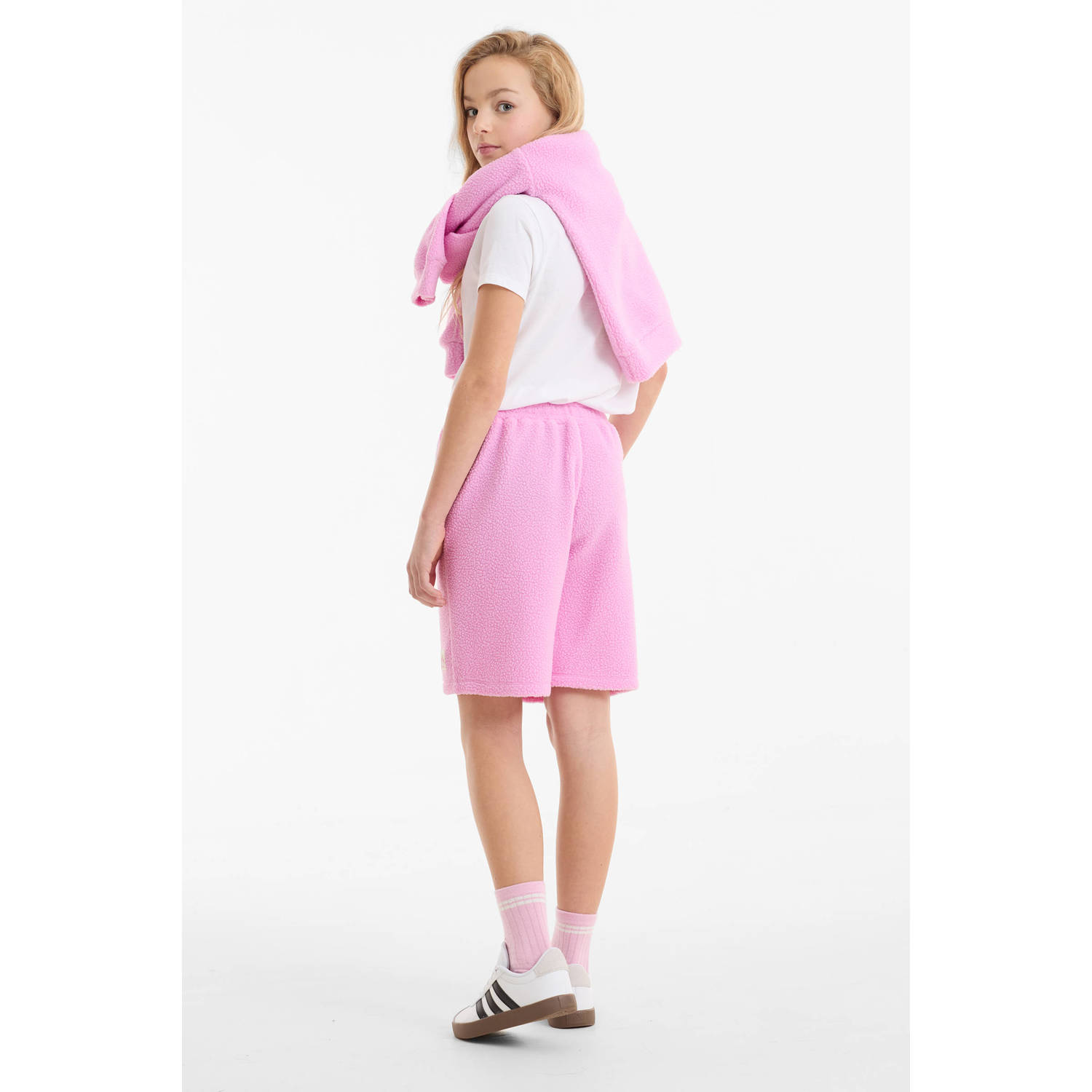 anytime teddy fleece short roze