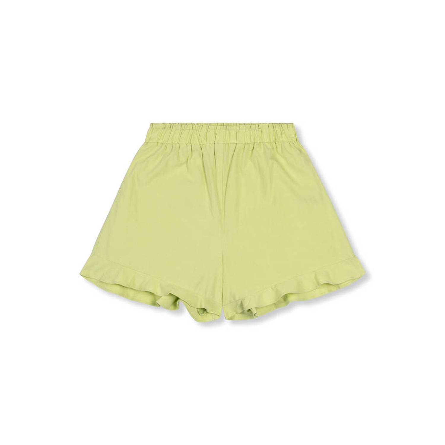 Refined Department high waist straight fit short limegroen