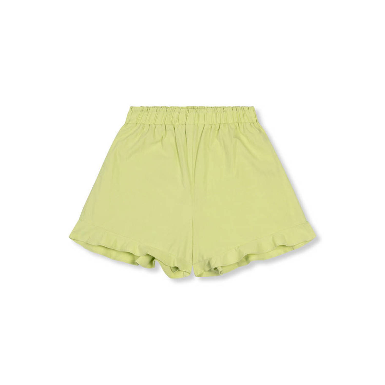 Refined Department high waist straight fit short limegroen