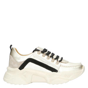 Lou 13 chunky leren sneakers goud