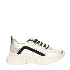 Lou 13 chunky leren sneakers goud