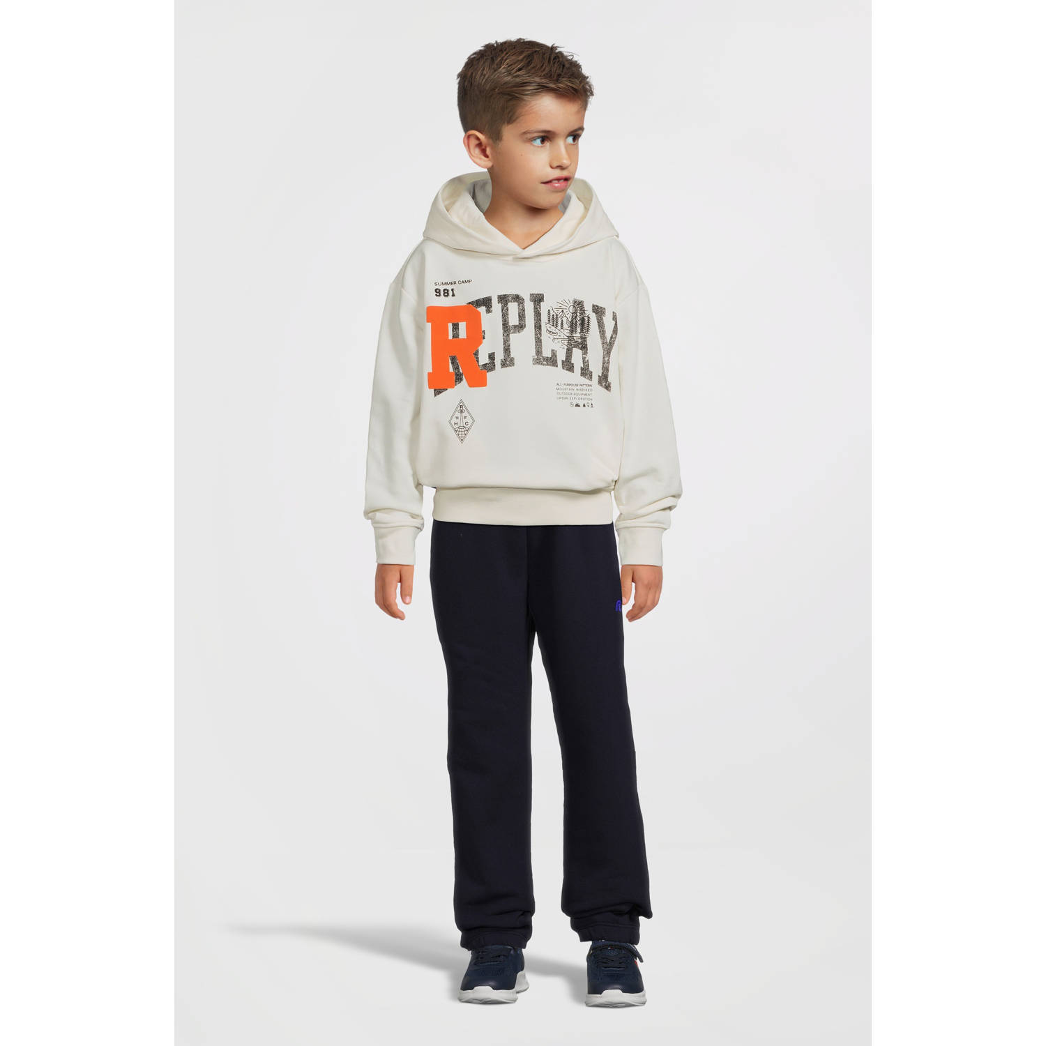 REPLAY joggingbroek donkerblauw