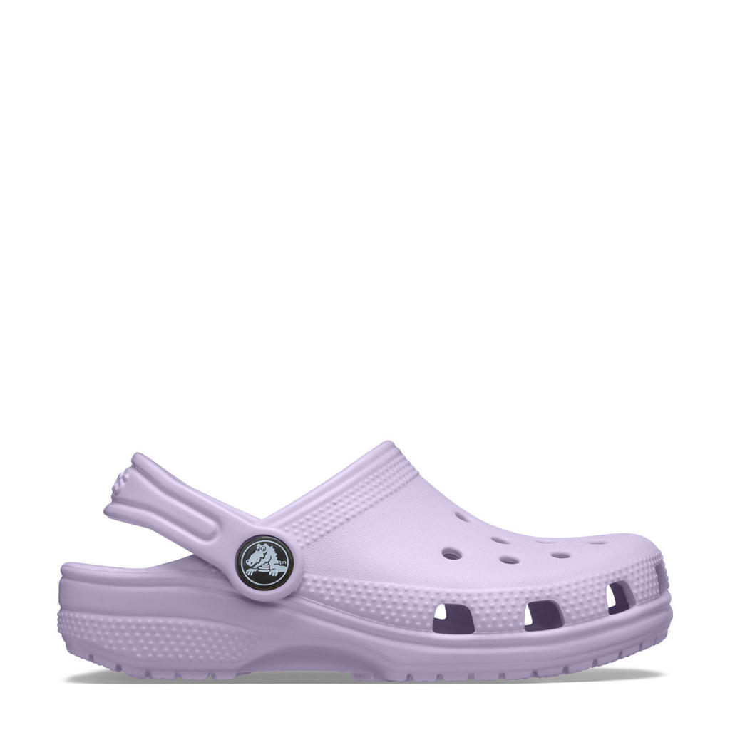 Lavendelkleurige meisjes Crocs clogs van 100% thermoplastic met effen