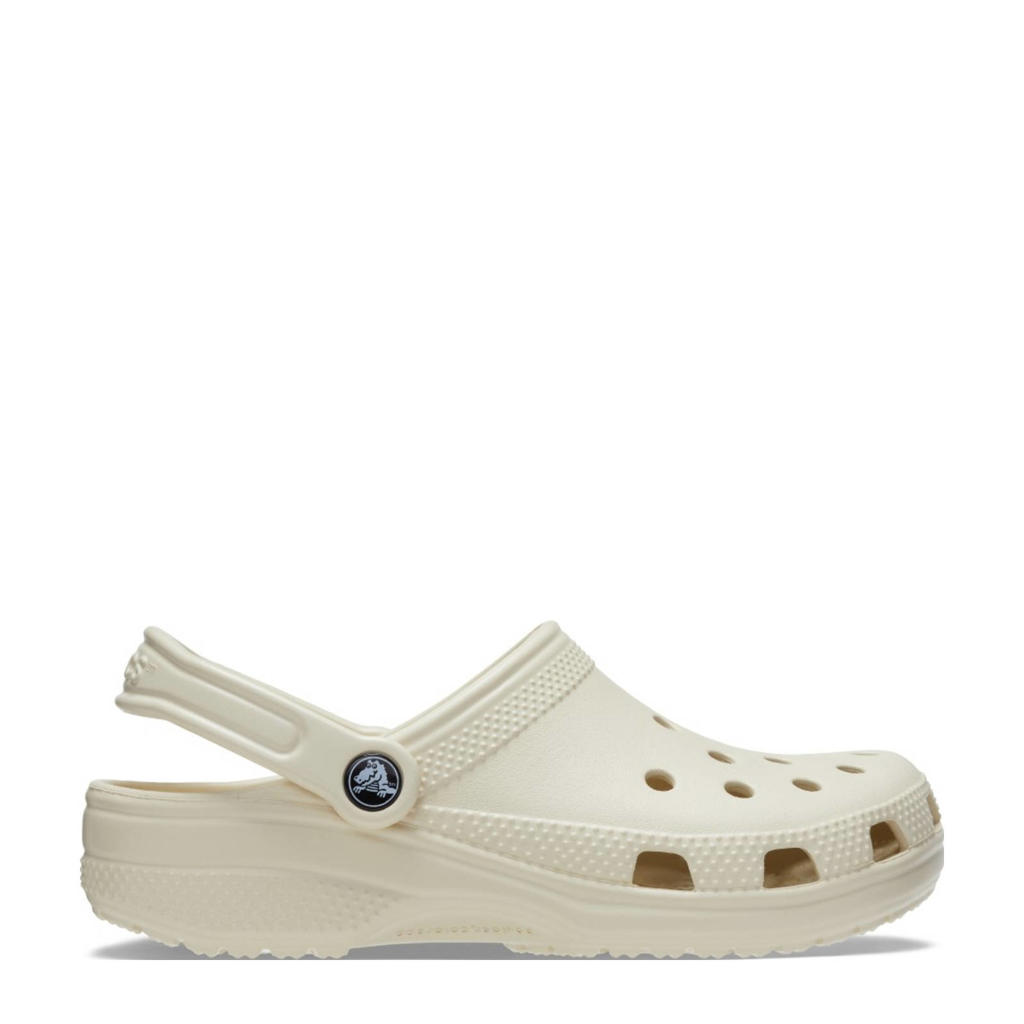 Ecru unisex Crocs clogs van 100% thermoplastic met effen