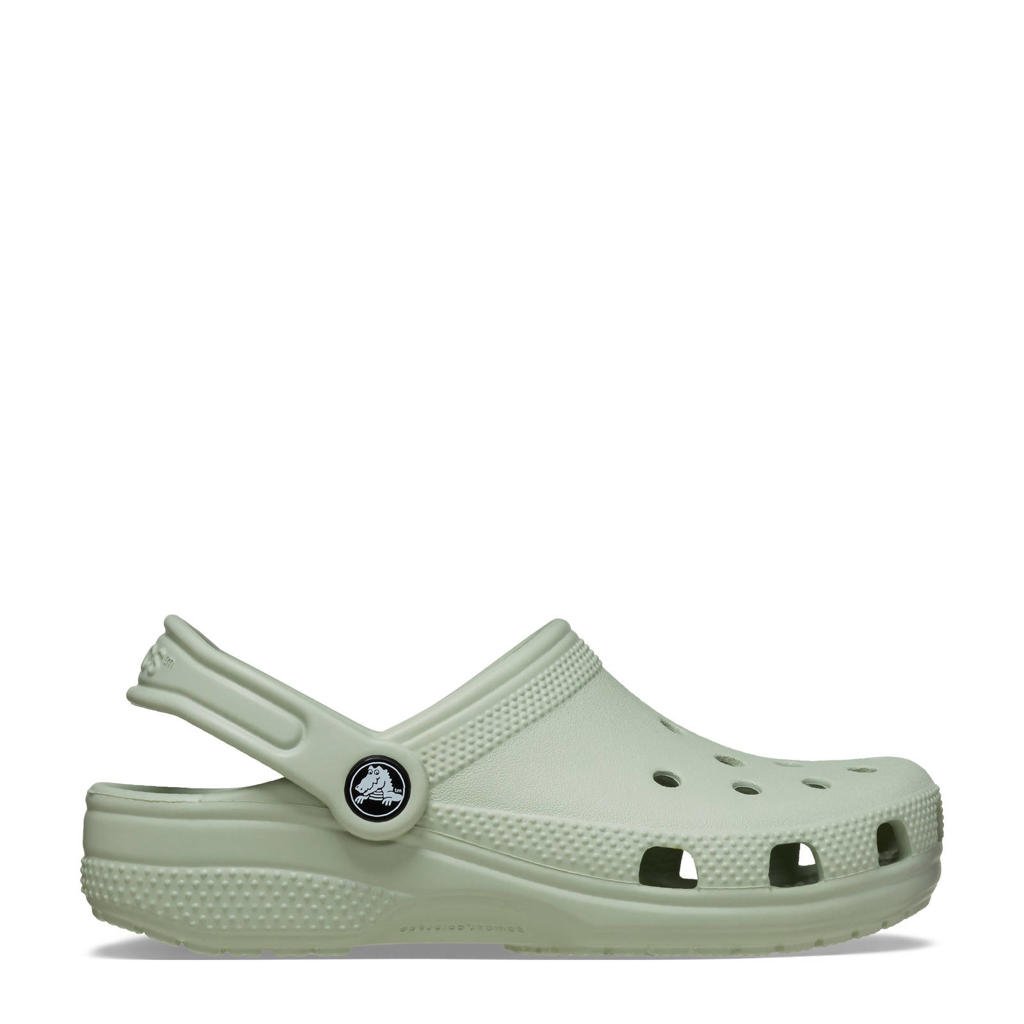 Lichtgroene jongens en meisjes Crocs clogs van 100% thermoplastic met effen